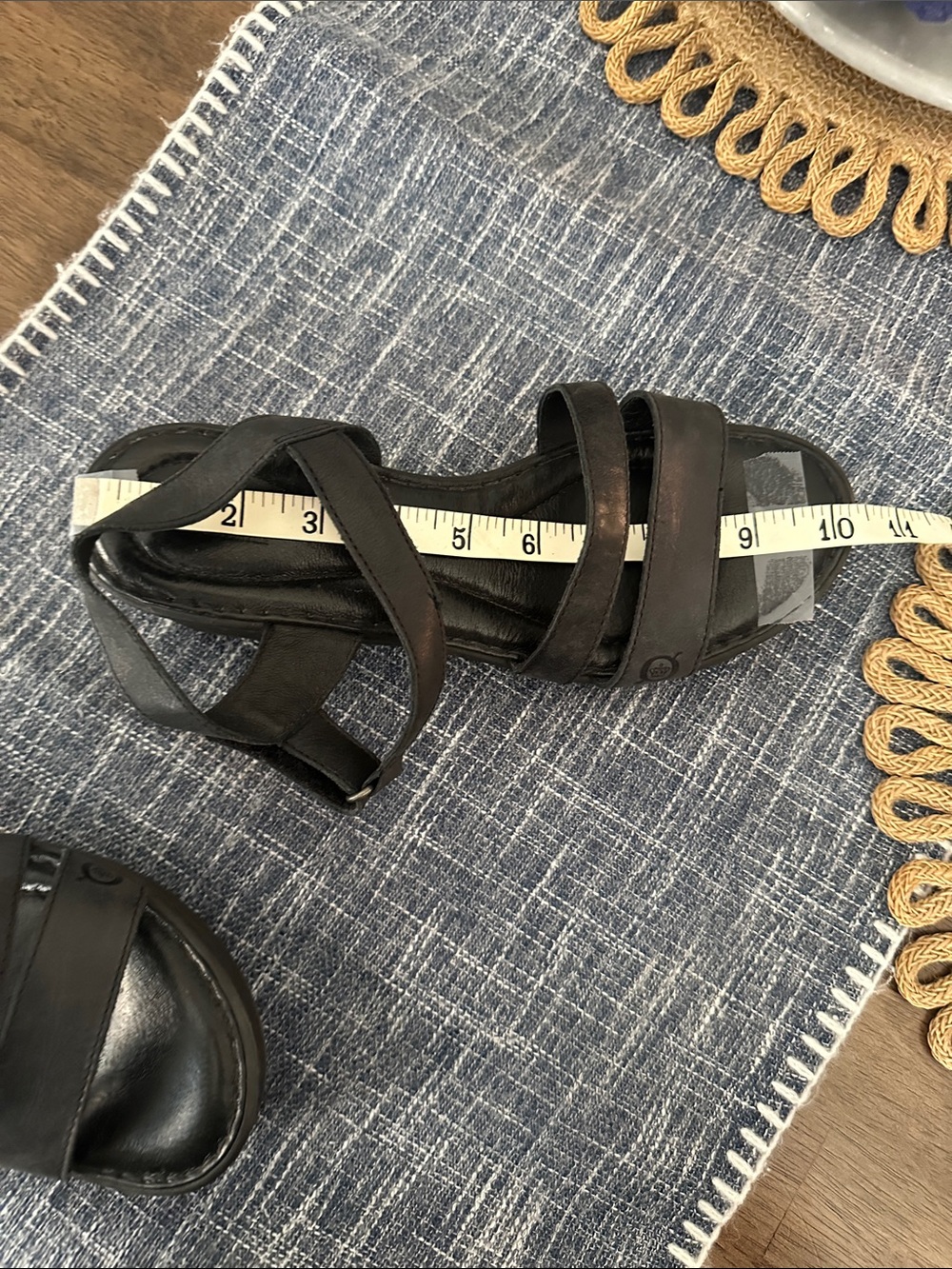 Born Black Wedge Sandals - Picture 8 of 9